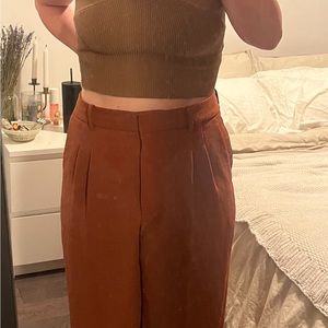 Artizia effortless pants cropped anise brown.
